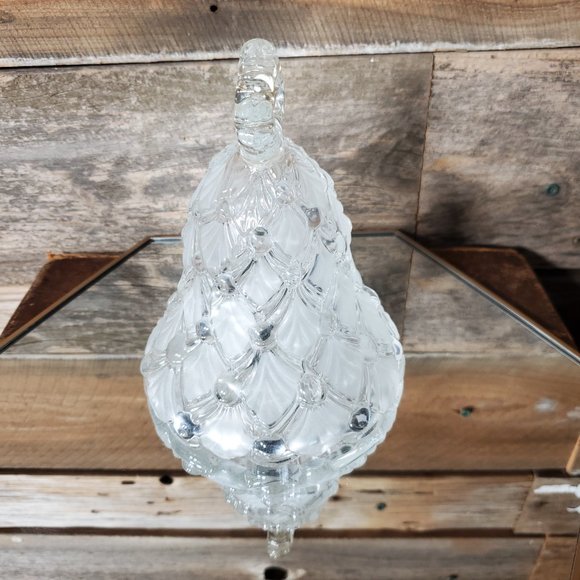 Mikasa Winter Dreams Crystal Christmas Tree Bell - Frosted Tree - Vintage - Picture 5 of 8